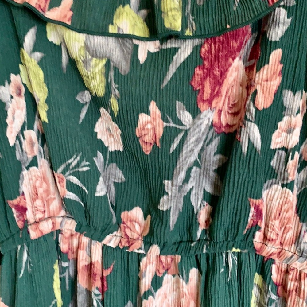 🆕 Forever 21 Floral Maxi Dress - Green - Picture 7 of 7